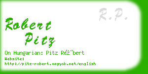 robert pitz business card